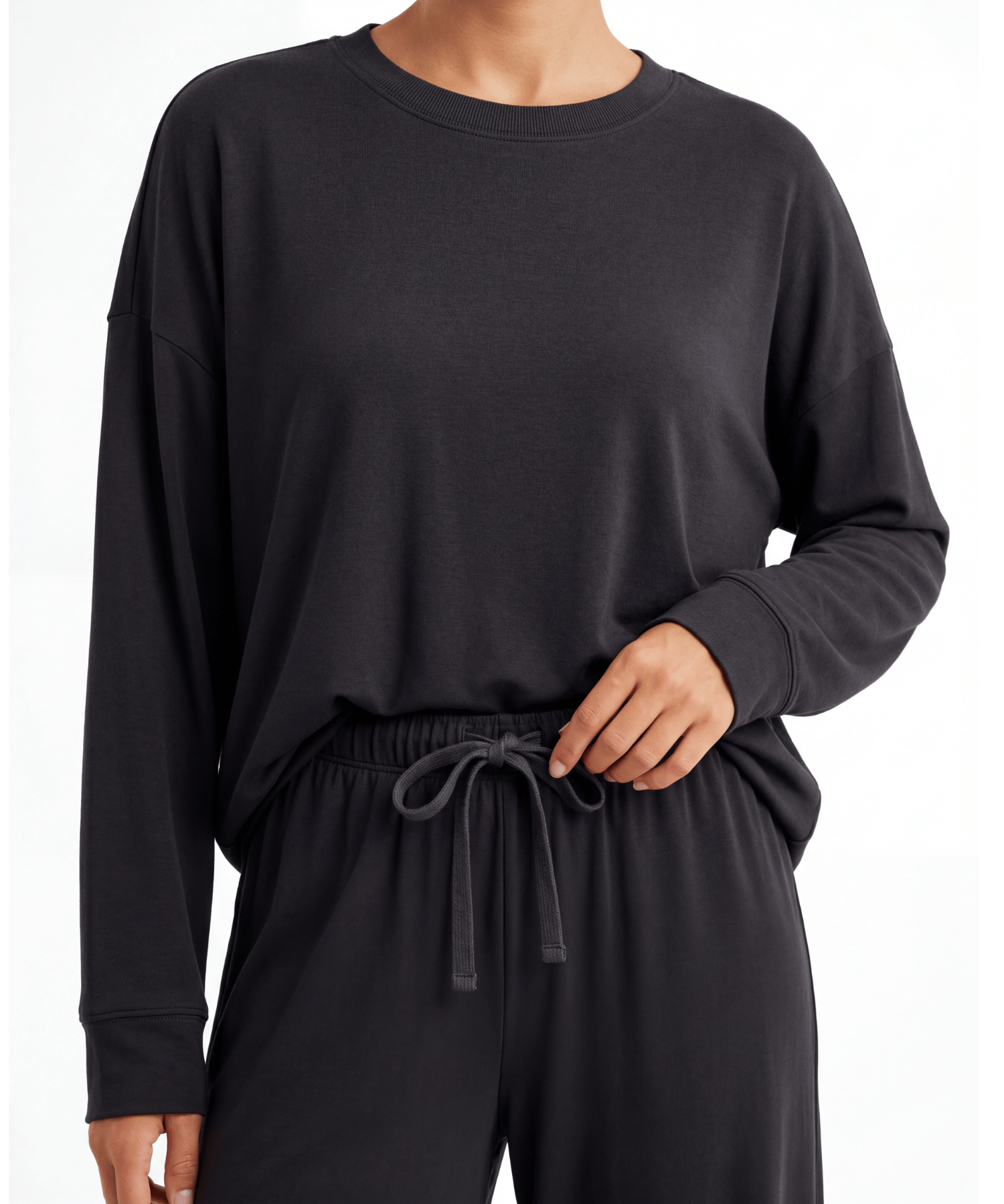 Pijama Longo Feminino Madame Bela Cor Preta