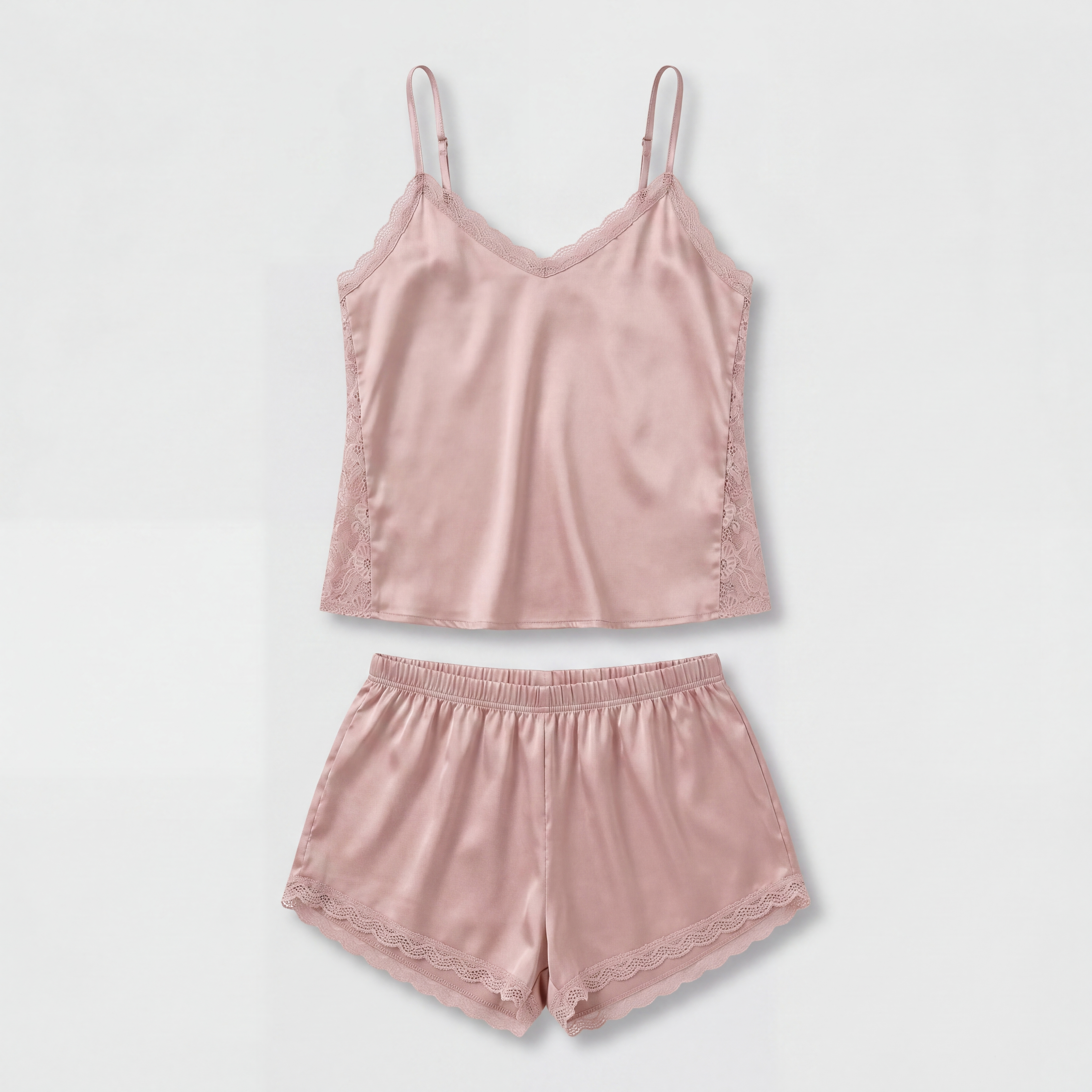 Baby Doll Seda Feminino Madame Bela Cor Rosa