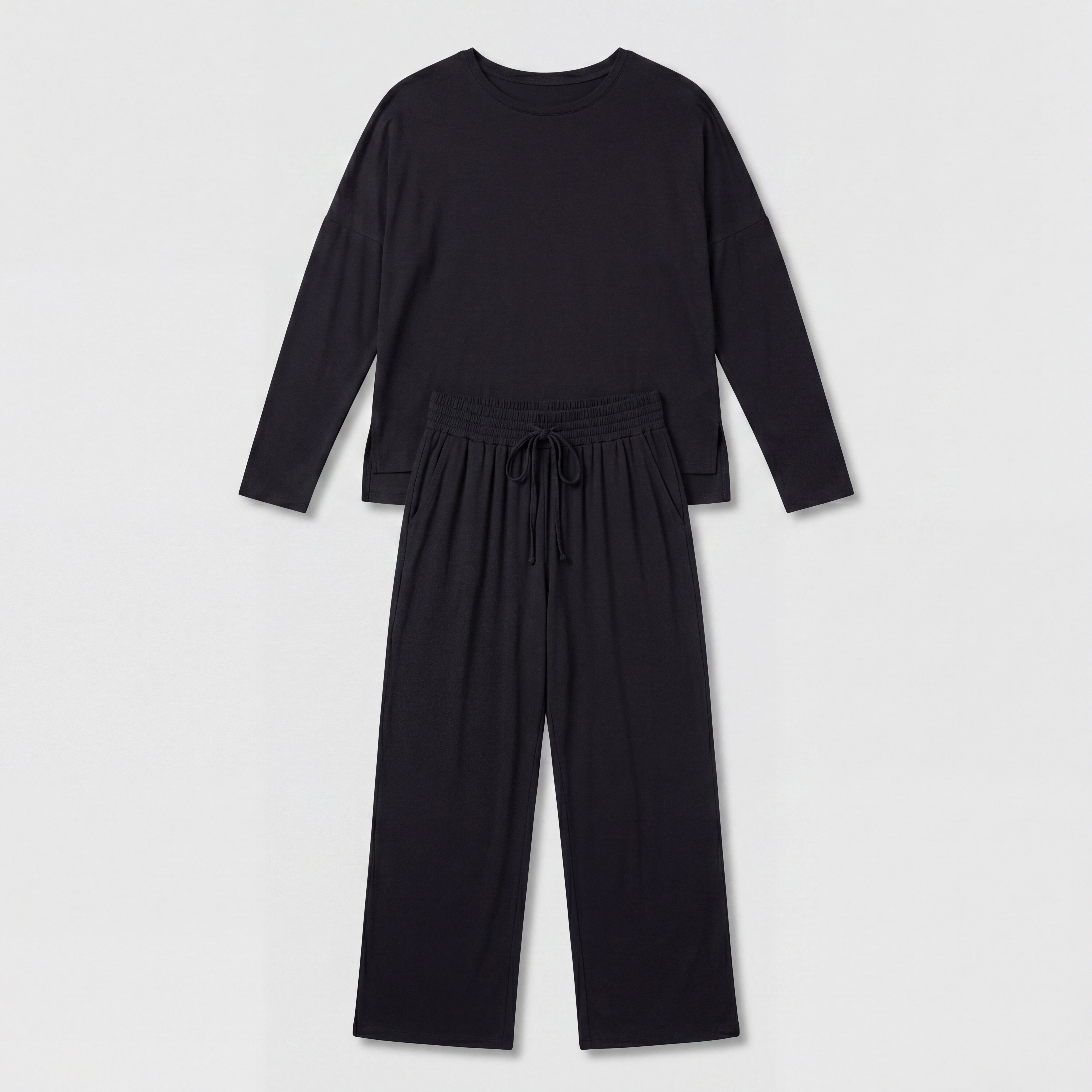 Pijama Longo Feminino Madame Bela Cor Preta